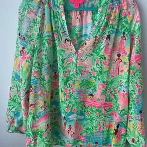 Lilly Pulitzer Elsa silk top